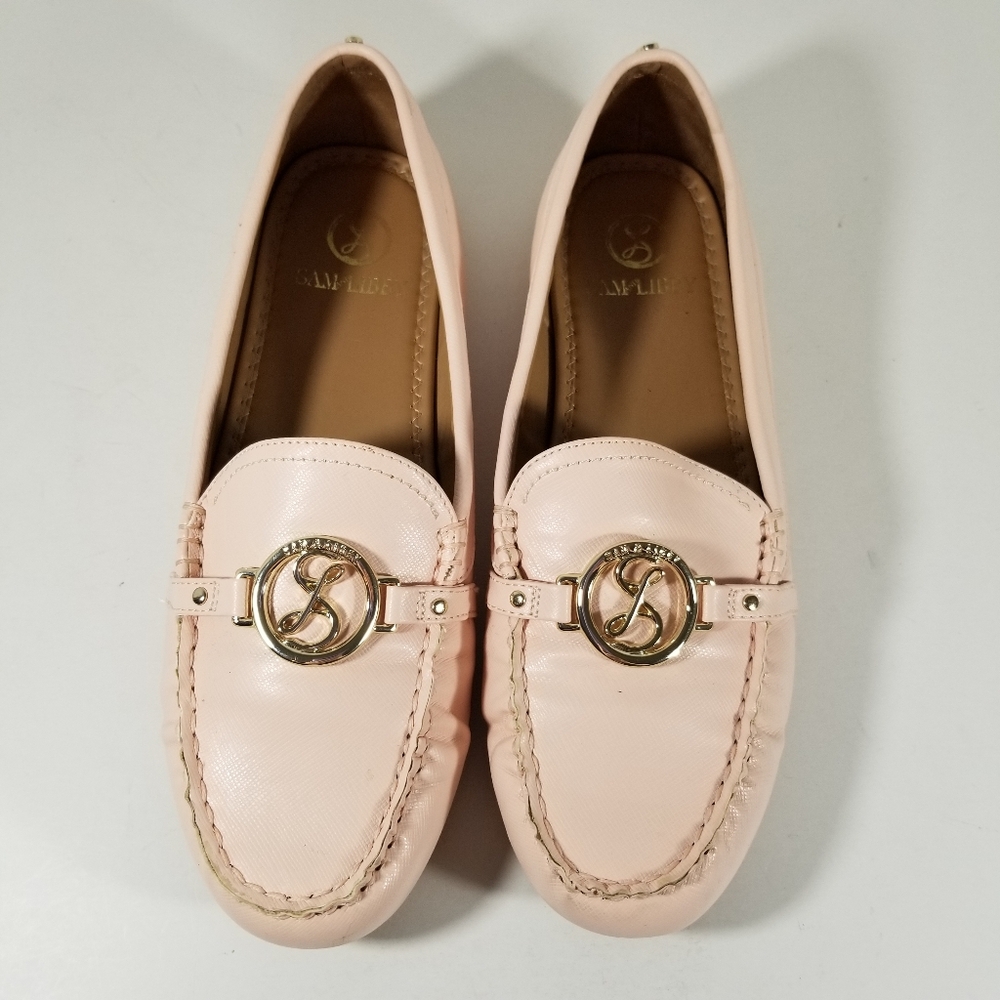 Sam & Libby Shoes Women's 9M Lanie Light Pink Slip On Driving Loafers